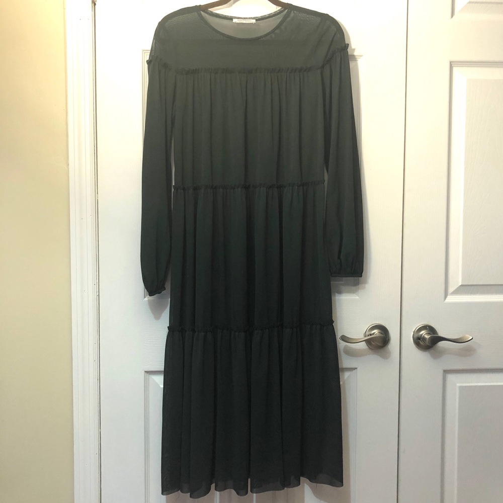 SOLD Zara TRF sheer midi dress